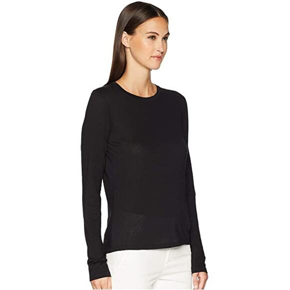 Vince Essential Long Sleeve Jersey Crewneck Lightweight Top - Picture 1 of 10